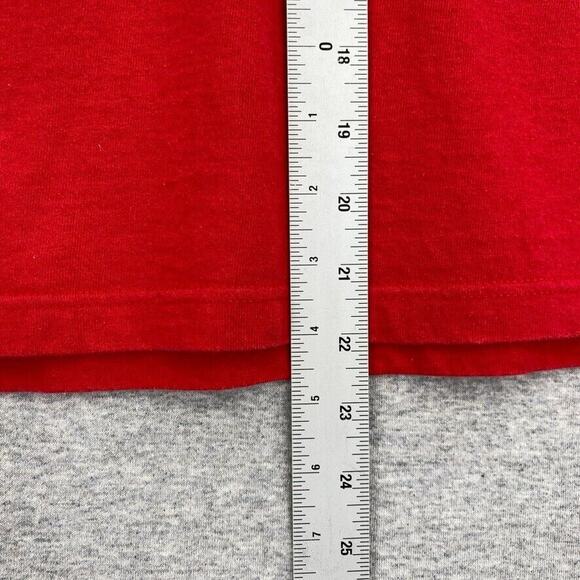 Vtg Disney Mickey Umlimited TShirt Unisex Large Red Jerry Leigh Cropped Crew - Picture 9 of 11